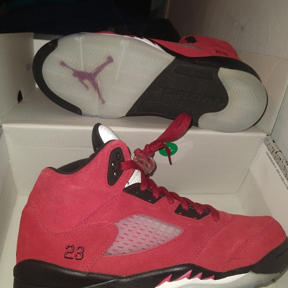Air Jordan 5 retro suede red size 7 - Picture 5 of 6
